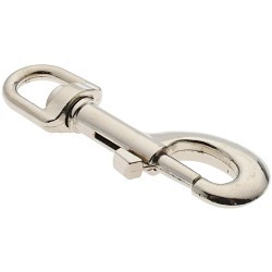 Value Collection 67790386 Eye Bolt Snap, 1/2 in Eye ID, 110 lb Work, 440 lb Breaking, Nickel Plated